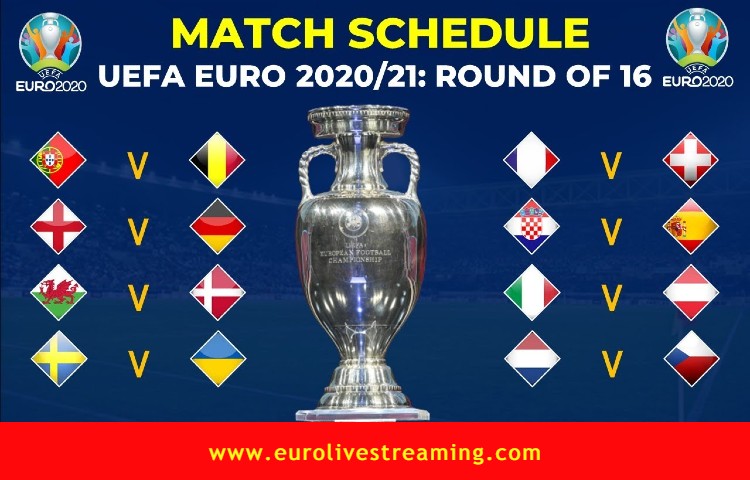 Which Team Facing Whom in the Round of 16 of UEFA Euro 2020?